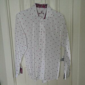 Bertigo mens long sleeve button down mens shirt